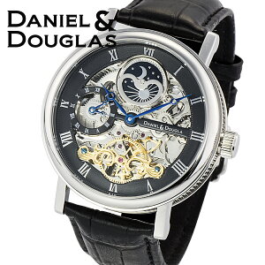 【全品送料無料】 ダニエルダグラス DANIEL&DOUGLAS ダニエル ダグラス DD8806-BK メンズ 時計 腕時計 自動巻き オートマチック スケルトン