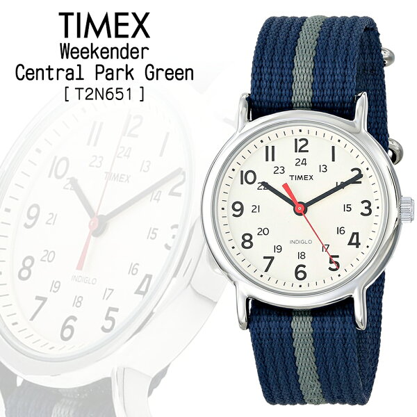 TIMEX タイメックス WEEKENDER ウィークエンダー セントラルパーク T2N654 メンズ 腕時計 ナイロンベルト ブルー 38mm インディグロライト 海外正規品