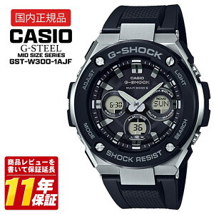 CASIO �J�V�I G-SHOCK G-STEEL GST-W300-1AJF �d�g�\�[���[ �����Y �r���v �A�i�f�W 20�C���h�� ���C���[�K�[�h�\�� �u���b�N ����×�X�e�����X �������K�i