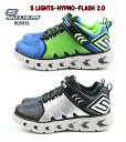 SKECHERS ボーイズ S Lights Hypno-Flash 2.0 90585L BLUE/LIME BLACK/SILVER CHARCOAL/RE...