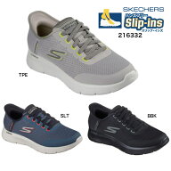 SKECHERS 216332 BBK SLT TPE スリップインズ ハンズフリー GO WALK FLEX スリッポンシューズ メンズスニ…
