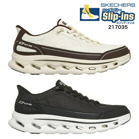 SLIP-INS SKECHERS 217035 BKW TNBR Skechers Slip-ins GO WALK Glide-Step 2.0 コージーフィットウォーカー ハンズフリー メンズスニーカー スリッポンシューズ ブラック ベージュ カジュアル 25cm 25.5cm 26cm 26.5cm 27cm 27.5cm 28cm