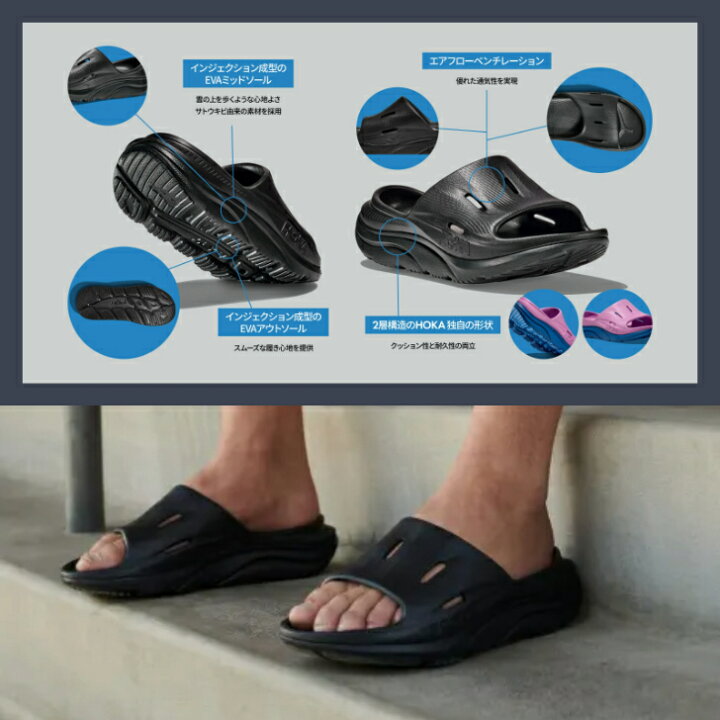 楽天市場】HOKA ONE ONE U ORA RECOVERY SLIDE3 1135061 BBLC DBDB 