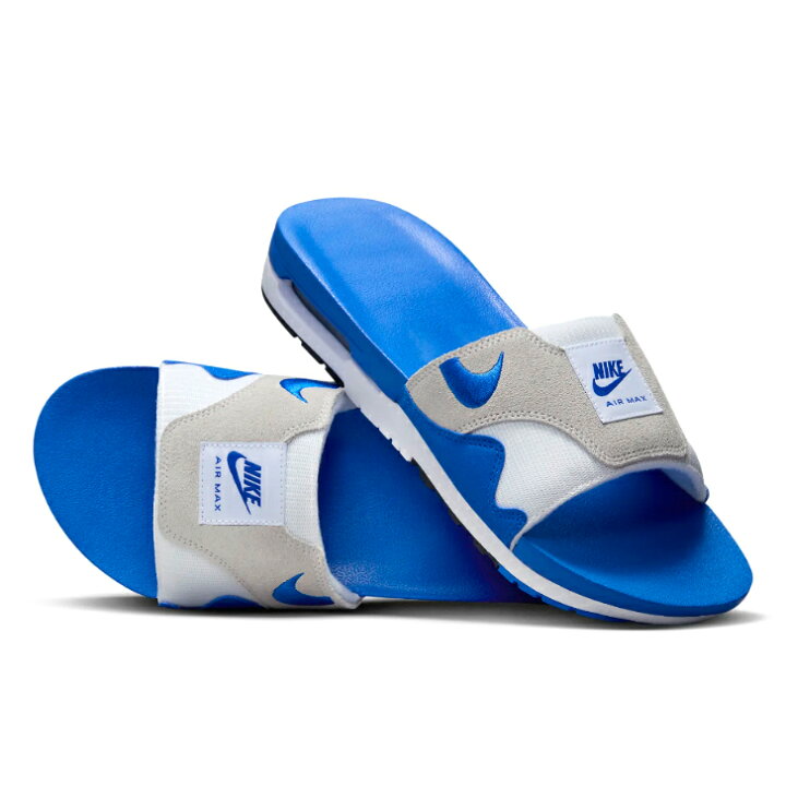 楽天市場】NIKE AIR MAX1 SLIDE FJ4007-100 WHITE/ROYAL BLUE メンズ 