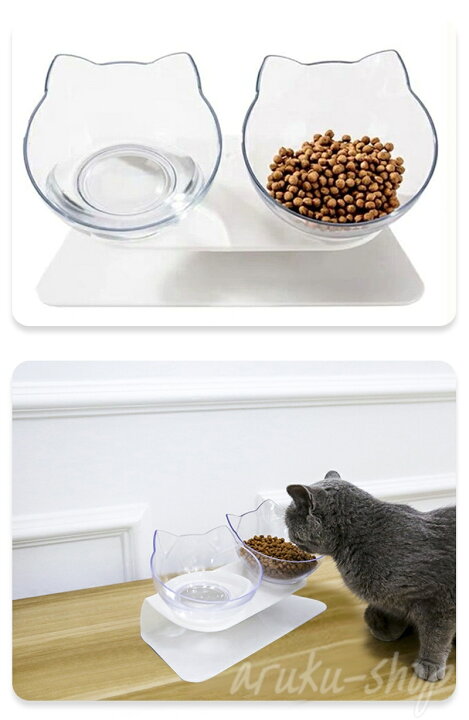 braaa ブラー HASAMIペットボウルスタンド ＋ ステンレスペットボウル | ペット | plywood(プライウッド) BEAVE NIUNIU 合金高架キャットボウル - 高さ&amp;角度調節可能な盛り上がったフードウォーターボウルスタンド、330