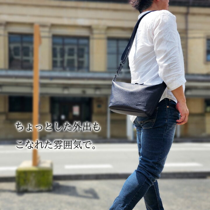 楽天市場】父の日 ショルダーバッグ メンズ 牛革 本革 斜めがけ 
