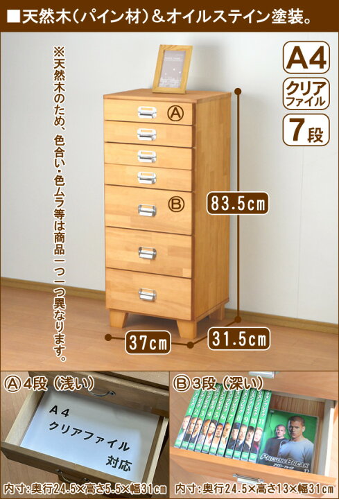 ◇送料無料◇A4サイズ・プレート多段チェスト7段・色選択可 （楽天  