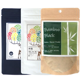 竹炭パウダー(50g) 炭パウダー(40g) 炭カプセル(90個) お試し 3点セット 食用 クレンズ 黒い 黒色 着色料 神鍋BLACK 神鍋白炭工房 送料無料