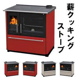 ＼プレゼント付／ 薪ストーブ オーブン付き クッキングストーブ Plamen OCUDO 850 Glas N 調理も暖房も両立 災害時にも安心 レッド ベージュ