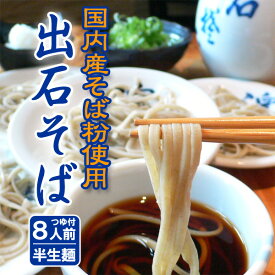 父の日 そば 出石そば 年越しそば 蕎麦 お土産 ギフト 半生麺 つゆ付き（8人前） 送料無料