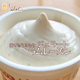 アイスクリーム 濃厚ミルクジェラート（ラムレーズン）搾りたてジャージーミルク らいらっく
