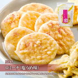 げんぶ堂 ロミーナ(塩うめ味) 薄焼きせんべい 50年以上愛され続けるロングセラーの新商品 国産うるち米使用 香ばしさ広がる味わい【おかきのげんぶ堂】