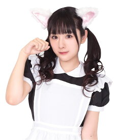 【メール便対応1個まで】コスプレ けもみみピン 白ねこ ネコ 猫 動物 仮装 コスプレ 衣装 アニマルアクセサリー インスタ映え 推し