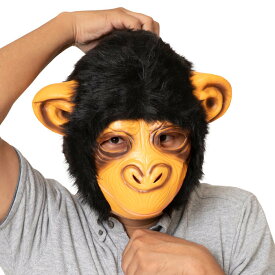 ラバーマスク チンパンジーハーフ 仮装 動物 マスクなりきり アニマル 猿 インスタ映え 推し