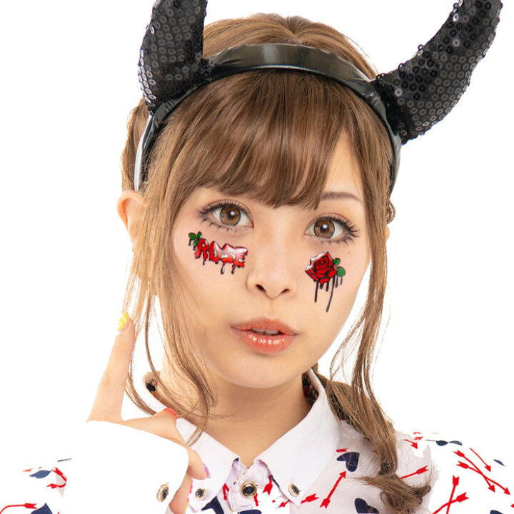楽天市場 ハロウィン コスプレ Hwz メール便対応5個まで ハロウィン フェイスシール リアル涙 Rose コスプレ メイクアップ ハロウィン 仮装 Arune 仮装雑貨のお店あるね