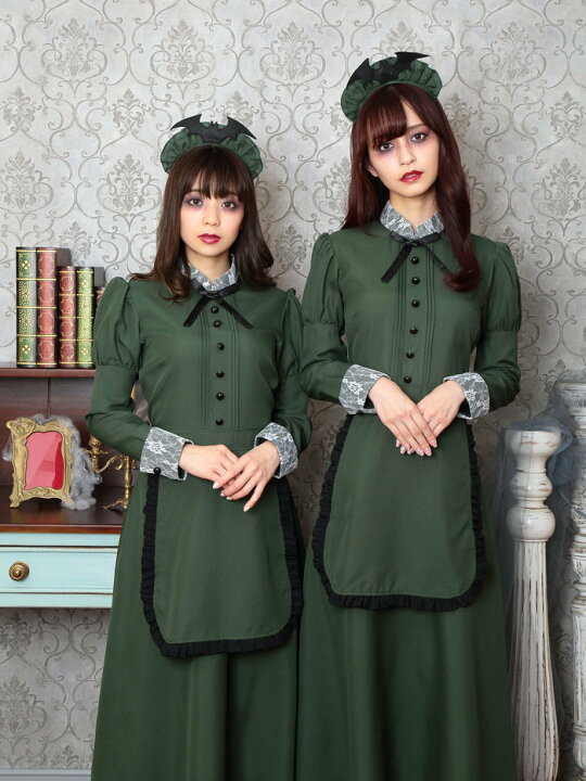 楽天市場 ハロウィン コスプレ 洋館メイド ハロウィン レディース 女性 ホーンテッドマンション 仮装 変装 コスチューム ゾンビ 衣装 コスプレ 悪魔 魔女 Arune 仮装雑貨のお店あるね