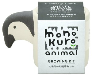聖新陶芸 モノクロアニマル ペンギン カモミール GD-100704 景品 プレゼント 栽培セットギフト インスタ映え