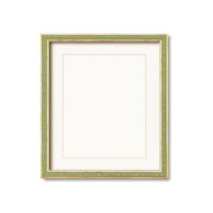 〔 軽量水彩額 〕 模様入り 水彩額 F8号 マット付 グリーン UV 紫外線 カットアクリル 額 額縁 フレーム
