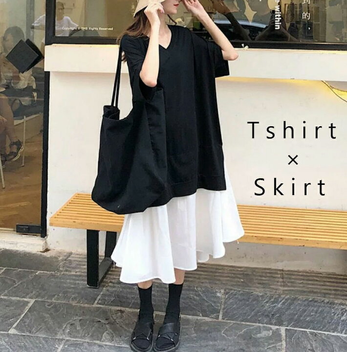 楽天市場 ワンピース 夏 春 きれいめ 半袖 レディース マタニティ マキシワンピ 膝丈 ワンピ マキシ丈 ロング ミディアム ロングワンピース ロング ワンピ フリーサイズ 大きめ 大きいサイズ ゆったり ドッキングワンピ Arupi