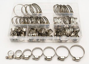 ホースバンド ステンレス 7種60個セット 8〜38mm クランプ 配管 自動車 バイク DIY 修理 固定