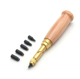 レザークラフト スクリューポンチ 6サイズ セット ケガキ工具 レザークラフト工具 穴開け けがき レザークラフト道具 レザークラフト工具 革 皮 穴あけ 革用型抜き ポンチ レザー用 レザー パンチ 工具 セット 道具 ツール グッズ 穴あけポンチ 穴あけパンチ diy 革工具