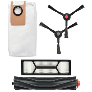 ���[�t�B�[ Robot Vacuum Omni S1 Pro �p �݊������p�[�c4�_�Z�b�g �݊��i�i�_�X�g�o�b�O×1 / �T�C�h�u���V×1 / �t�B���^�[×1 / ��]�u���V×1�j