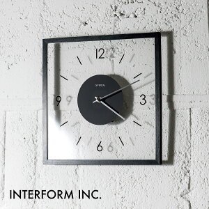 Laturi ラトゥリ ウォールクロック【ブラック】CL-4424 BK INTERFORM インターフォルム 壁掛け時計 インテリア シンプル モダン スタイリッシュ スイープムーブメント 連続秒針 静音 おしゃれ【沖