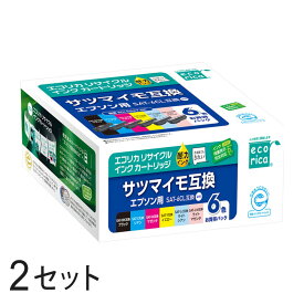 SAT-6CL リサイクルインクカートリッジ 6色セット×2箱 エコリカ ECI-ESAT-6P エプソン対応 【沖縄・離島 お届け不可】