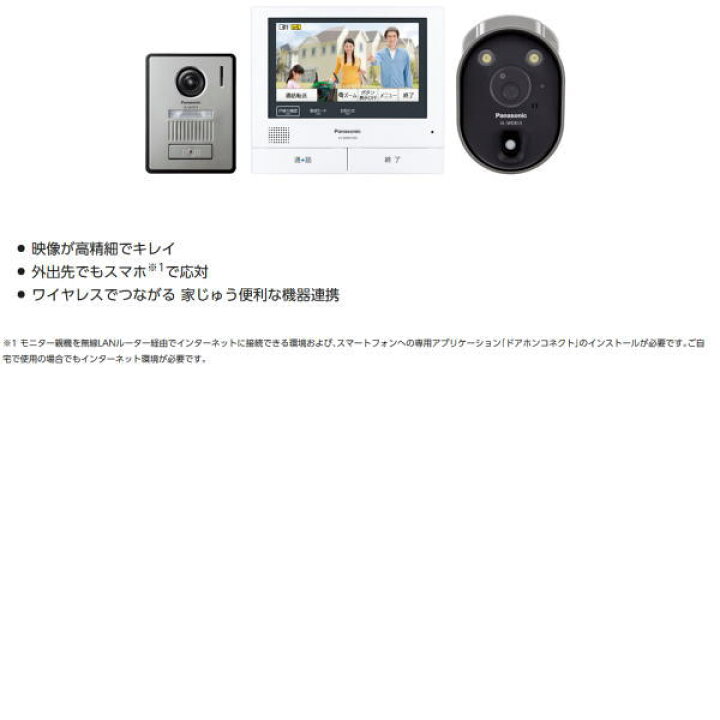 楽天市場】パナソニック テレビドアホン VL-SVH705KLC ワイヤレス  