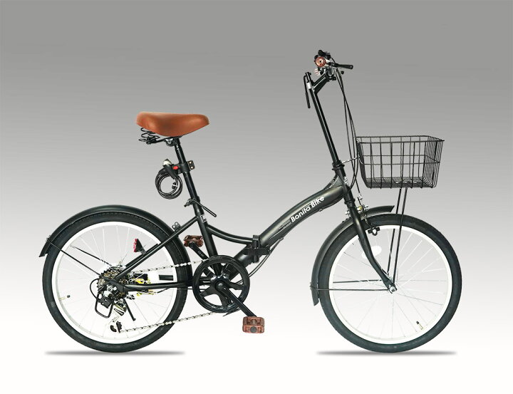 楽天市場】楽天ポイント5倍増 折りたたみ自転車 20インチ 6段変速 カゴ 