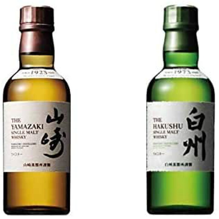 楽天市場】サントリー シングルモルト 山崎＆白州（共に180ml） 飲み  