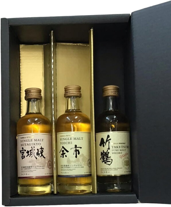 楽天市場】特撰酒箱入り ニッカ ウイスキー 宮城峡 余市 竹鶴 ミニ  