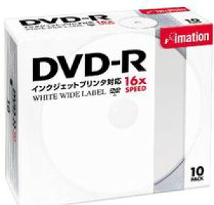 �I���@��DVD-R4.7PWBX10P �C���[�V���� �f�[�^�p�ǋL�^ DVD-R 4.7GB(16�{���Ή�/�z���C�g���C�h�v�����^�u��)10���p�b�N