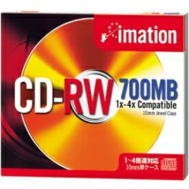 終売　★イメーション CDRW80A CD-RW 700MB ブランド入 シルバー ジュエル(1cm)ケース入