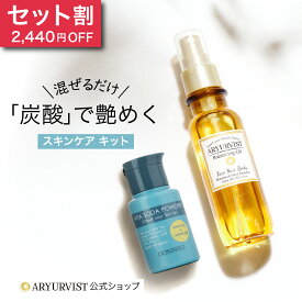 【公式】炭酸 スキンケア ミスト 炭酸パック 美白 ビタミンC ビタミンC誘導体 美容液 炭酸コスメ パウダー スペシャルケア 毛穴 セール セット肌荒れ たるみ 法令線 小ジワ オールインワン 持ち運び コスメ ニキビ| DONNEO ビタソーダパウダー ARYURVIST バランシングオイル