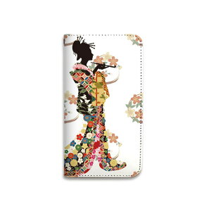 【期間限定全品ポイント10倍】手帳型 スマホケース ベルトなし 全機種対応 携帯ケース マグネットなし 和柄 花魁 着物 桜 菊 扇子 かわいい カラフル スマートフォン iPhone17 Pro Max Plus 16 15 14 X