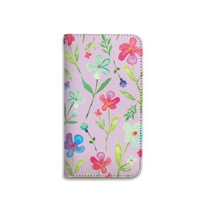 【期間限定全品ポイント10倍】手帳型 スマホケース ベルトなし 全機種対応 携帯ケース マグネットなし 花柄 ボタニカル 水彩画 カラフル スマートフォン ケース iPhone17 Pro Max Plus 16 15 14 Xperia