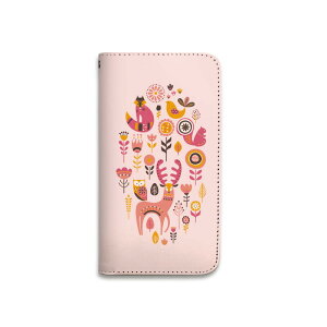 【期間限定全品ポイント10倍】手帳型 スマホケース ベルトなし 全機種対応 携帯ケース マグネットなし 北欧風 スカンジナビア 花柄 ガーリー スマートフォン ケース iPhone17 Pro Max Plus 16 15 14 X
