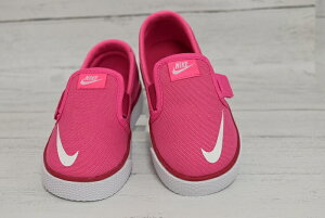 NIKE TOKI SLIPON CVS(TDV) PINK POW/WHITE-VIVID PINK�i�C�L �g�L �X���b�v�I�� �L�����o�X