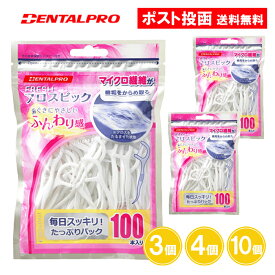 FRESH フレッシュ フロスピック 100本入り 3個 4個 10個 デンタルフロス フロス 大容量 デンタルプロ
