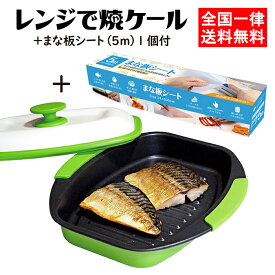 レンジで焼ケール 角形 まな板シート付 電子レンジ 調理器 レンジ 魚焼き器 魚 TKSM-33 東京企画販売