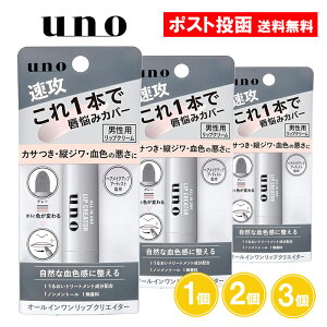 ウーノ オールインワンリップクリエイター 2.2g 1個 2個 3個 リップクリーム 男性用 メンズ ファイントゥデイ