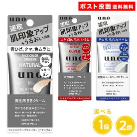 【選べる種類・個数】UNO ウーノ フェイスカラークリエイター BBクリーム 30g 1個 2個 ナチュラル カバー ノーカラー 日中用 カラークリーム 男性用 メンズ ファイントゥデイ