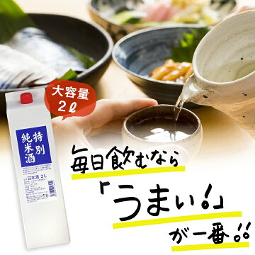 日本酒パック酒特別純米酒2000ml(2リットルパック1本)家飲み晩酌におすすめの大容量パック!あさ開