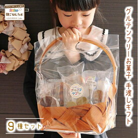 【0と5の付く日限定500円引きクーポン有！】 手提げカゴ風バッグ付き 手渡しギフト お菓子 9種セット 父の日 贈り物 ギフト 父の日 お中元 敬老の日 ハロウィン お歳暮 プレゼント グルテンフリー 米粉 クッキー ダイエットスイーツ おからクッキー 【手渡しギフト】
