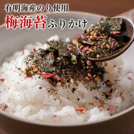 梅海苔ふりかけ 赤しそ 無着色 砂糖不使用 九州産 メール便
