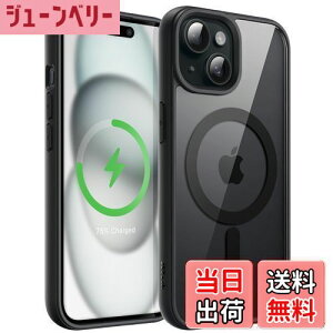 yzJETech iPhone 15 6.1C`p }Olbg P[X MagSafeɑΉ Ռz op[Jo[ \bhJ[}bgTPUt[ h~ NAobN (ubN)