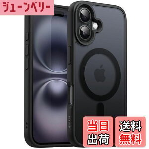 yzJETech iPhone 16 6.1C`p }Olbg P[X MagSafeɑΉ ̃}bgw ^ ϏՌ Jo[ (ubN)