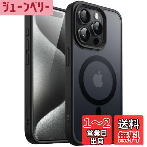 yzJEDirect iPhone15ProMax 6.7C`i15 Pro Maxjp }Olbg P[X MagSafeɑΉ ̃}bgw ^ ϏՌ Jo[ (ubN)