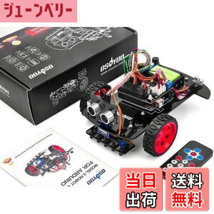 �y���������zOSOYOO2�� �쓮 �X�}�[�g ���{�b�g�J�[ �X�^�[�^�[�L�b�g Arduino�݊��� UNO R3 �v���W�F�N�g 2WD Smart Robot Car Kit �I�[�v���\�[�X ���烍�{�b�g �m�� ���{�������(9V�d�r�t��)